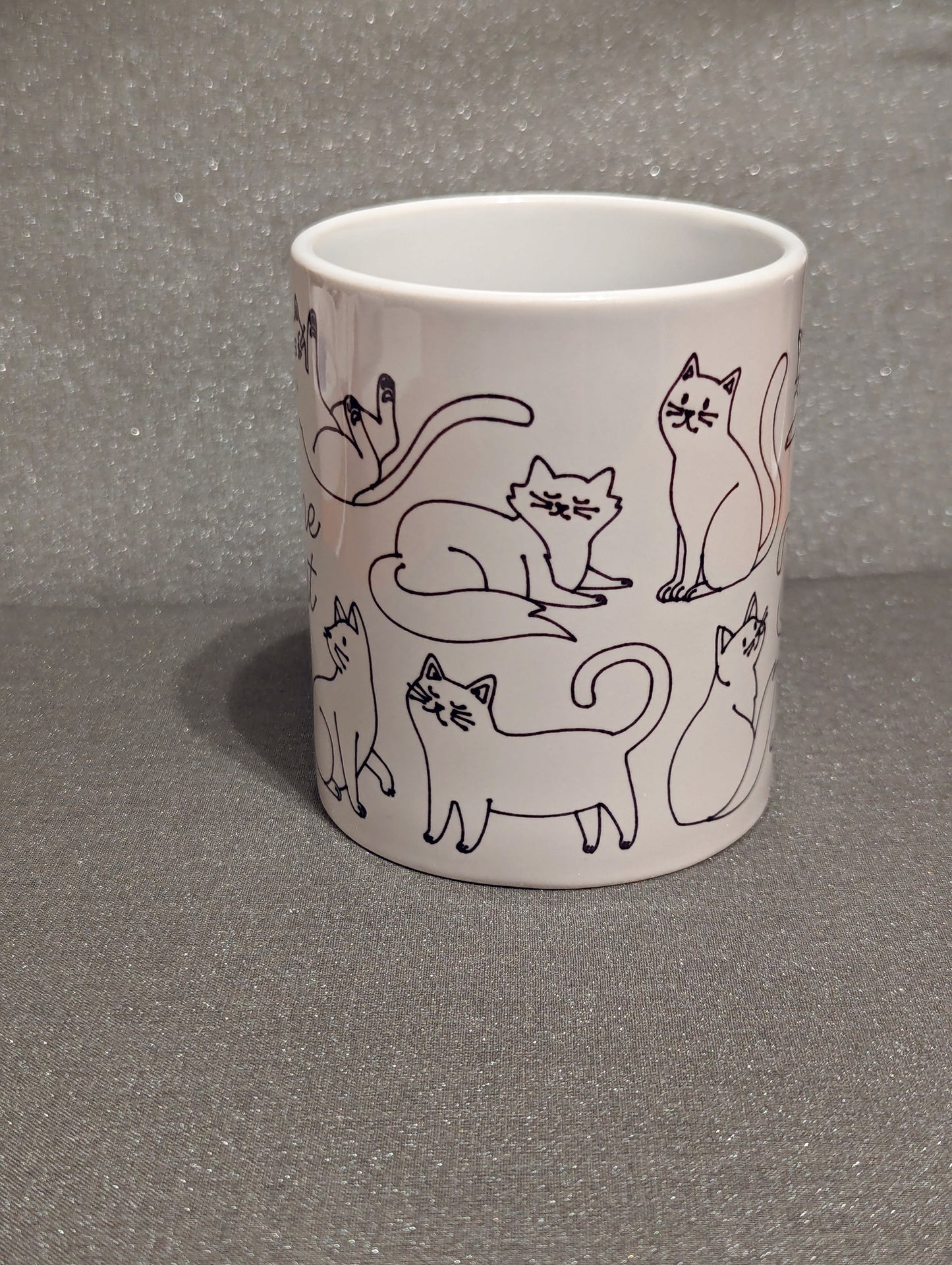 Mug-"Feline Great" -Black and White