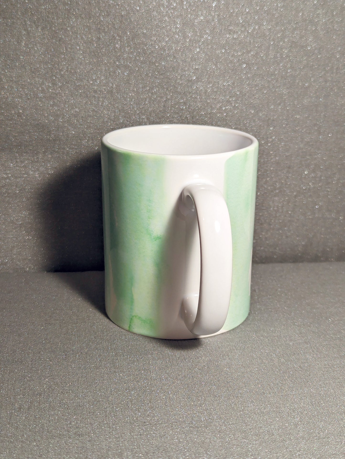 Mug-"Dad Holding Child's Hand" -Green Watercolor