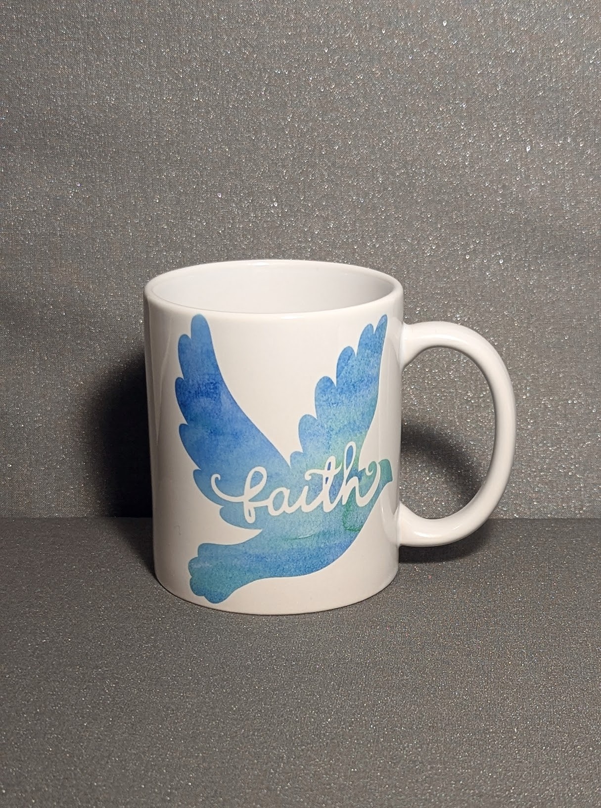 Mug-"Faith" Dove-Blue