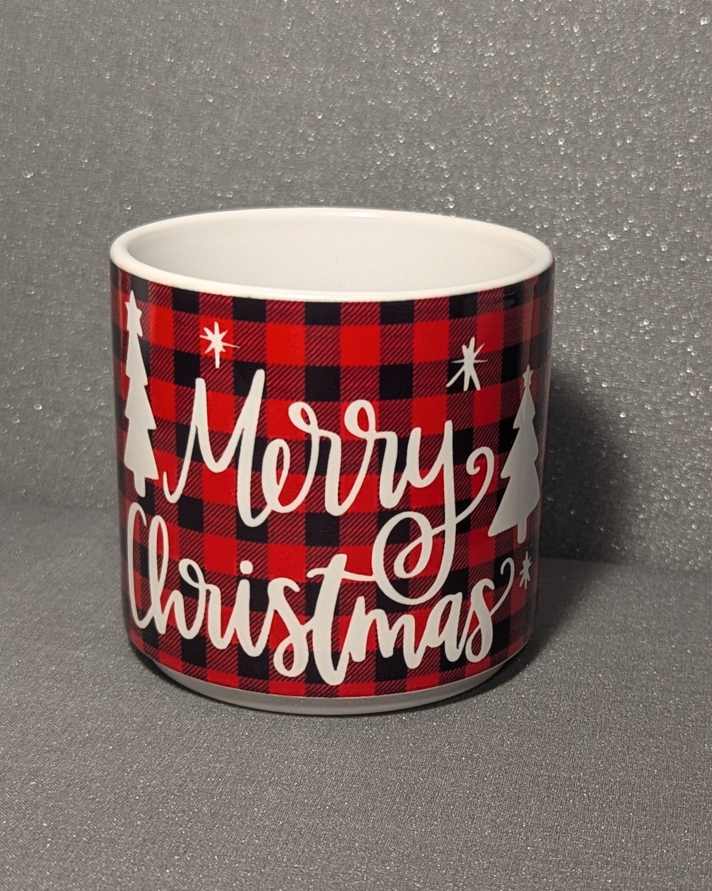 Mini Mug-"Merry Christmas-Red and Black Buffalo Plaid